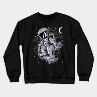 Astronaut Skate Algorand ALGO Coin To The Moon Crypto Token Cryptocurrency Blockchain Wallet Birthday Gift For Men Women Kids Crewneck Sweatshirt